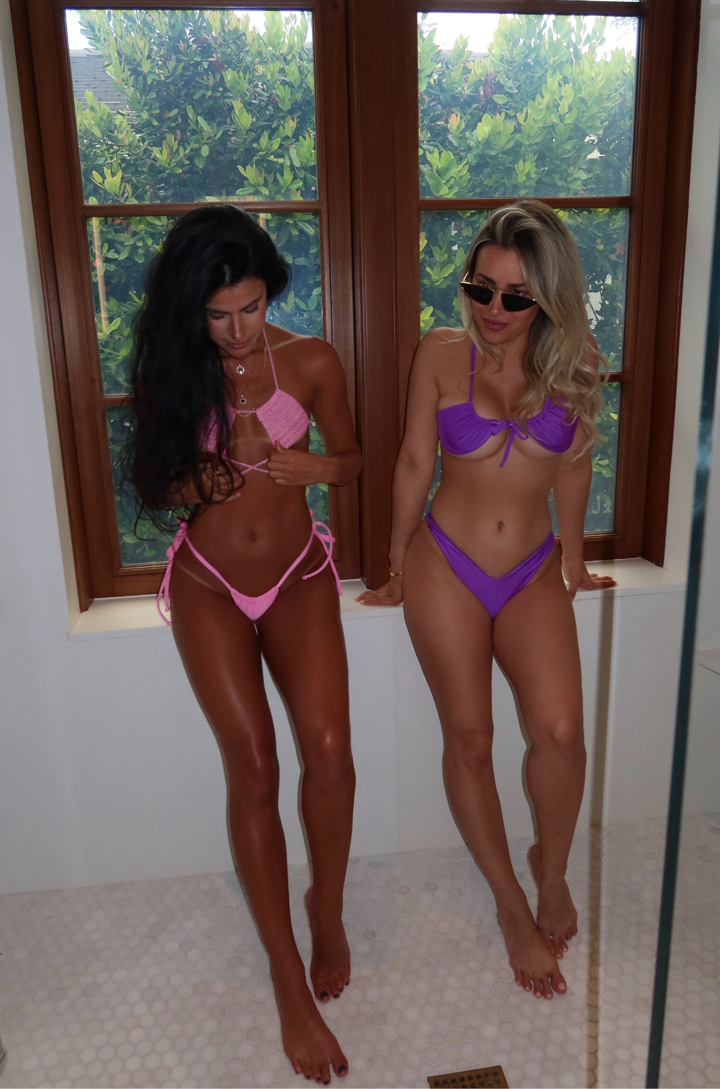 Crochet top + petit bottom PINK